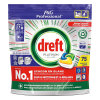 Dreft Professional All-in-One Platinum vaatwastabletten Lemon (75 vaatwasbeurten)