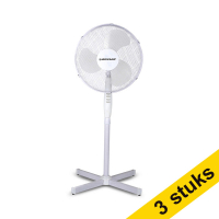 Dunlop Aanbieding: 3x Dunlop ventilator staand met 3 snelheidsstanden wit (40 cm)  400691
