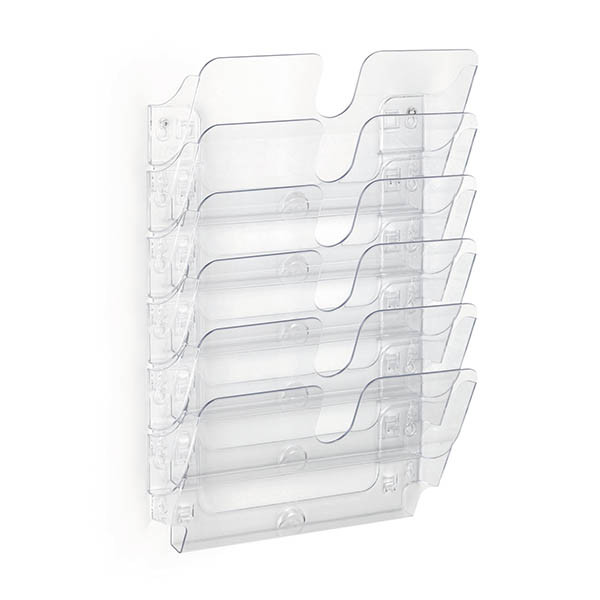 Durable Flexiplus wandfolderhouder 6 vaks A4 liggend transparant 310295 - 1