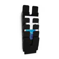 Durable Flexiplus wandfolderhouder 6 vaks A4 staand zwart 310296
