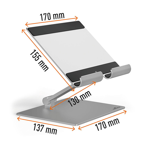 Durable Rise tablethouder zilver 894023 310199 - 3