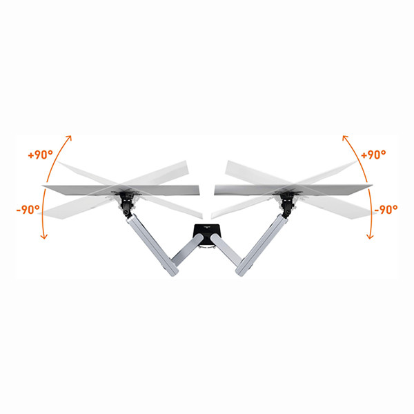 Durable Select Plus monitorarm voor 2 monitoren zilver (met klem en bladdoorvoer) 509723 310268 - 5