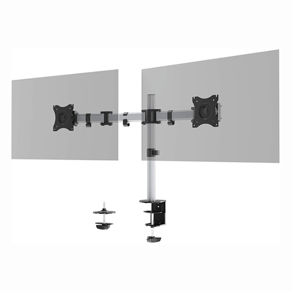 Durable Select monitorarm voor 2 monitoren zilver (met klem en bladdoorvoer) 509523 310270 - 1