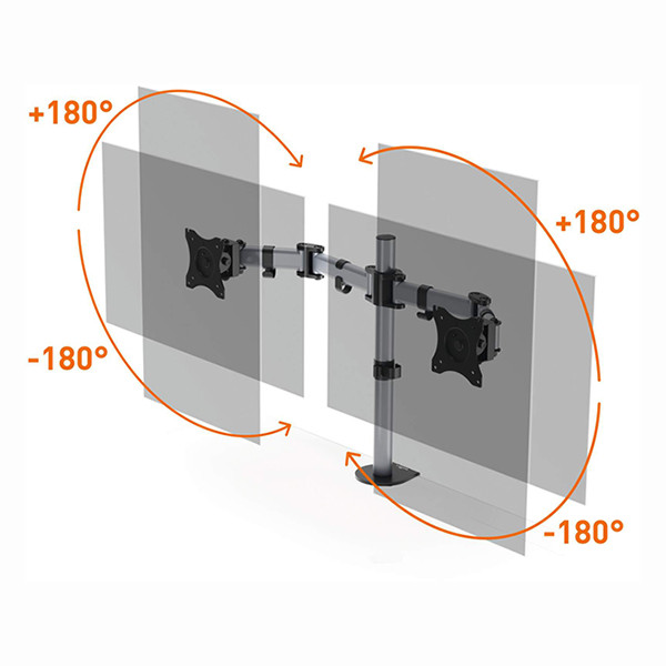 Durable Select monitorarm voor 2 monitoren zilver (met klem en bladdoorvoer) 509523 310270 - 6