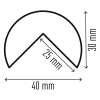 Durable hoekbeschermingsprofiel C25R 1100130 310256 - 3