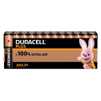 Duracell Plus 100% Extra Life AAA MN2400 batterij 24 stuks ADU00359
