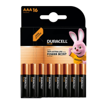 Duracell Plus Power Boost 100% Extra Life AAA / MN2400 / LR03 Alkaline Batterij 16 stuks ADU00404