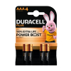 Duracell Plus Power Boost 150% Extra Life AAA MN2400 batterij 4 stuks