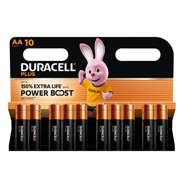 Duracell Plus Power Boost 150% Extra Life AA / MN1500 / LR06 Alkaline Batterij 10 stuks ADU00397 - 1