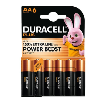 Duracell Plus Power Boost 150% Extra Life AA / MN1500 / LR06 Alkaline Batterij 6 stuks ADU00395