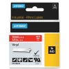 Dymo 1805416 IND Rhino tape vinyl wit op rood 12 mm (origineel)