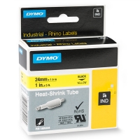 Dymo 1805444 IND Rhino tape krimpkous zwart op geel 24 mm (origineel) 1805444 088712