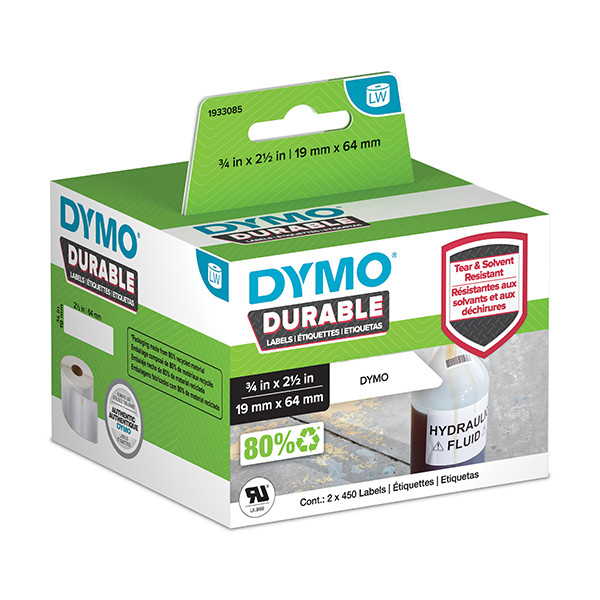 Dymo 1933085 duurzame barcode etiketten (origineel) 1933085 088580 - 1
