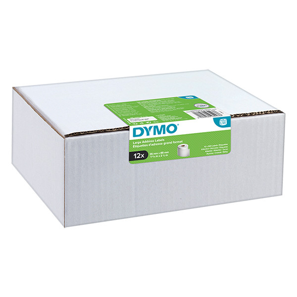 Dymo 2093093 brede adresetiketten voordeelverpakking 12 stuks 99012 (origineel) 2093093 089158 - 1
