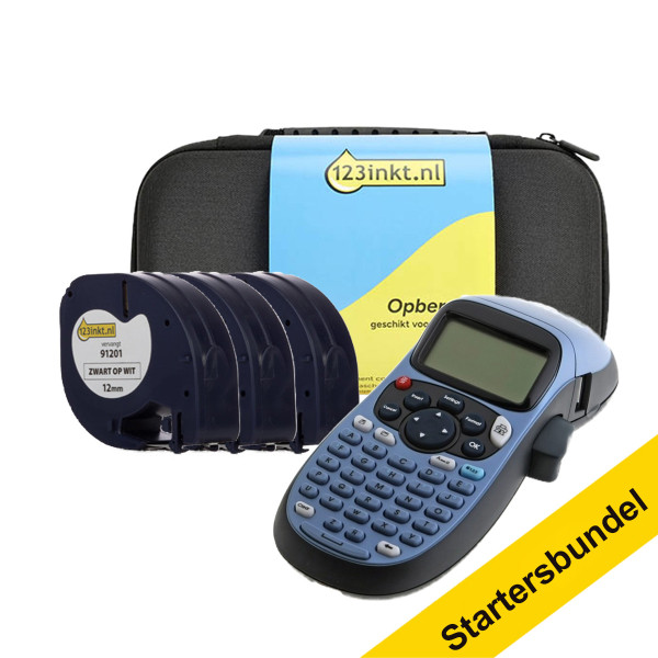Dymo LT-100H beletteringsysteem bundel met opbergtas en 3 tapes 833490 - 1