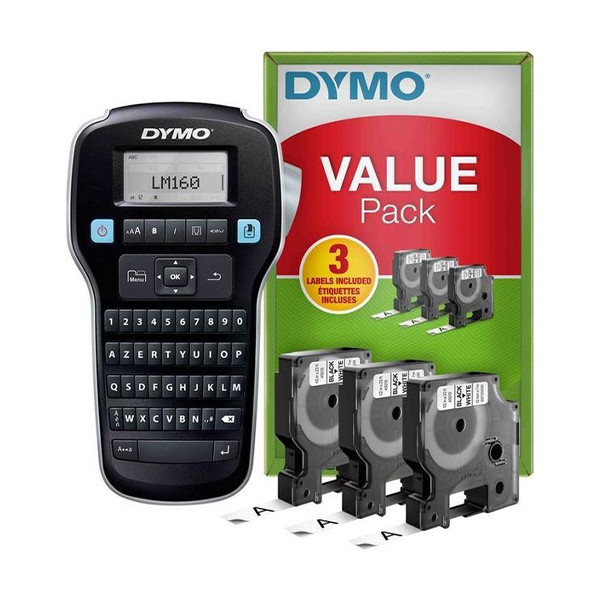 Dymo Labelmanager 160 Azerty Valuepack 2142991 2180810 833422 - 1