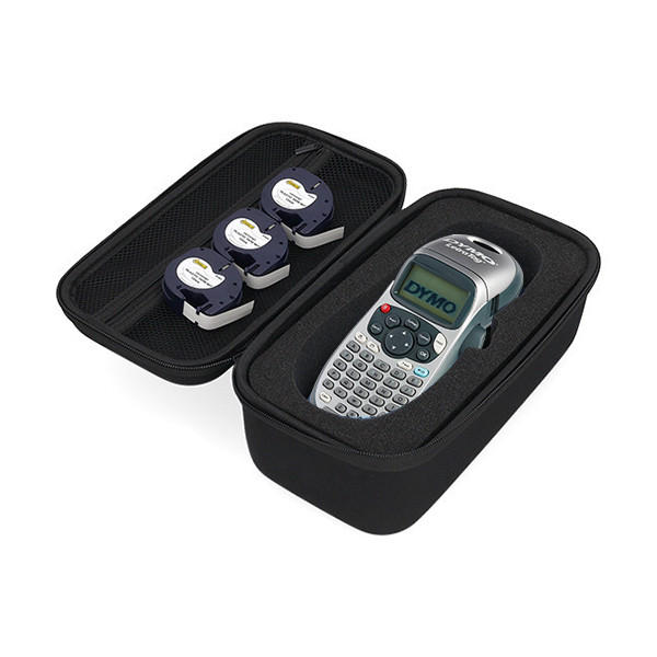 Dymo LetraTag LT-100H beletteringsysteem (zilver) bundel met opbergtas en 3 tapes 653787 - 1