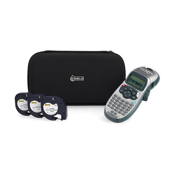 Dymo LetraTag LT-100H beletteringsysteem (zilver) bundel met opbergtas en 3 tapes 653787 - 3