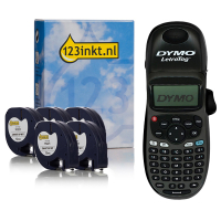 Dymo LetraTag LT-100H beletteringsysteem zwart + 5 tapes 089398