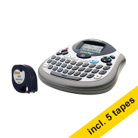 Dymo LetraTag LT-100T beletteringsysteem (QWERTY) + 5 wit op papier tapes 833469