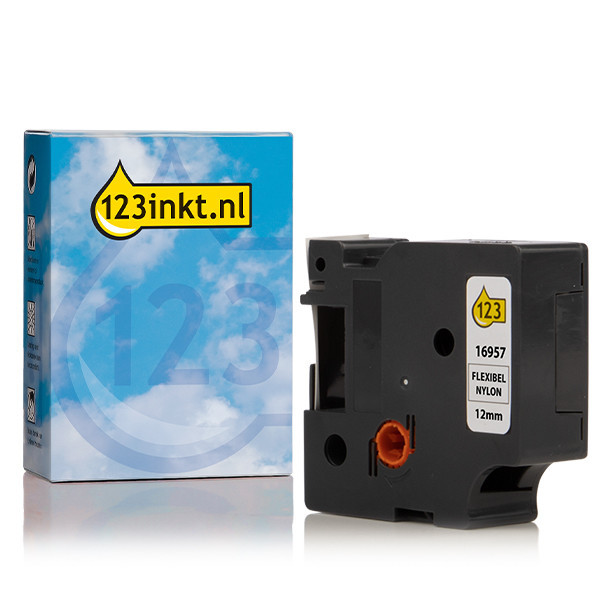 Dymo S0718040 / 16957 tape flexibel nylon 12 mm (123inkt huismerk) 088529 - 1