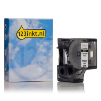 Dymo S0718100 / 18488 IND Rhino tape flexibel nylon zwart op wit 12 mm (123inkt huismerk)