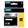 Dymo S0718170 / 18485 IND Rhino tape permanent polyester zwart op metallic 9 mm (origineel) 18485 SS071817 088686