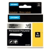 Dymo S0718200 / 18487 IND Rhino tape permanent polyester zwart op metallic 19 mm (origineel)