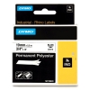 Dymo S0718220 / 18484 IND Rhino tape permanent polyester zwart op wit 19 mm (origineel) 18484 088670