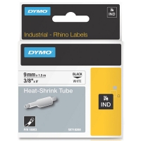 Dymo S0718280 / 18053 IND Rhino tape krimpkous zwart op wit 9 mm (origineel) 18053 088696