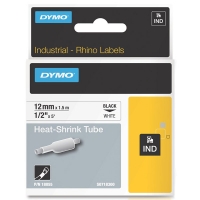 Dymo S0718300 / 18055 IND Rhino tape krimpkous zwart op wit 12 mm (origineel) 18055 088698