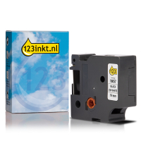 Dymo S0718330 / 18057 IND Rhino tape krimpkous zwart op wit 19 mm (123inkt huismerk)