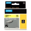 Dymo S0718340 / 18058 IND Rhino tape krimpkous zwart op geel 19 mm (origineel)