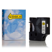 Dymo S0720780 / 43613 tape zwart op wit 6 mm (123inkt huismerk) S0720780C 088001