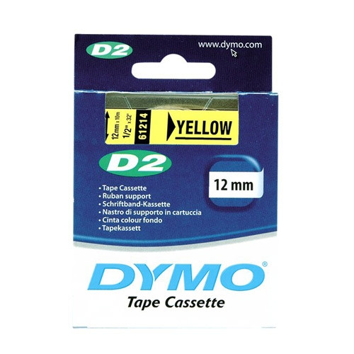Dymo S0721120 / 61214 tape geel 12 mm (origineel) S0721120 088808 - 1