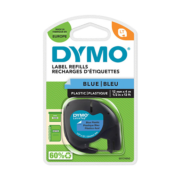 Dymo S0721650 / 91205 plastic tape blauw 12 mm (origineel) S0721650 088310 - 1