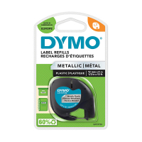 Dymo S0721730 / 91208 tape metaalkleurig zilver 12 mm (origineel) S0721730 088314