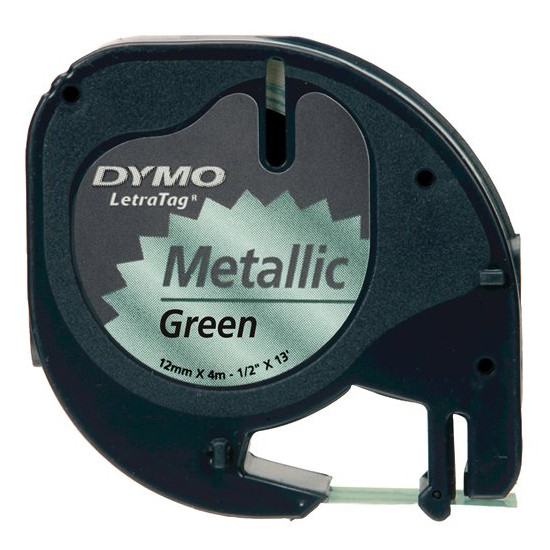 Dymo S0721740 / 91209 tape metaalkleurig groen 12 mm (origineel) S0721740 088316 - 1