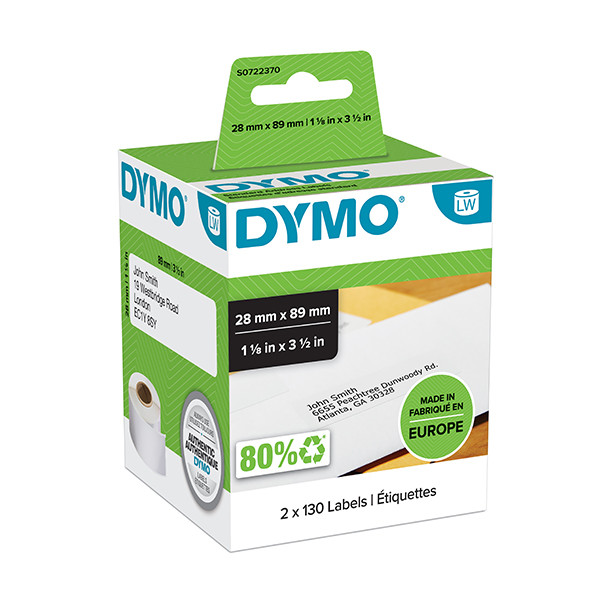 Dymo S0722370 / 99010 adresetiketten 2 rollen (origineel) S0722370 088500 - 1