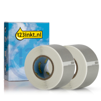 Dymo S0722370 / 99010 adresetiketten 2 rollen zilver (123inkt huismerk) 089358