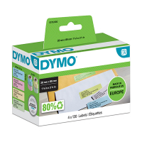 Dymo S0722380 / 99011 adresetiketten pak van 4 stuks: geel, roze, blauw en groen (origineel) S0722380 088502