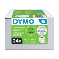 Dymo S0722390 / 13187 brede adresetiketten voordeelverpakking 24 stuks 99012 (origineel)