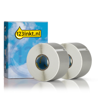 Dymo S0722400 / 99012 brede adresetiketten 2 rollen zilver (123inkt huismerk) 089368