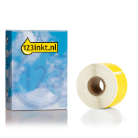 Dymo S0722400 / 99012 brede gele adresetiketten 2 rollen (123inkt huismerk) S0722400C 089268