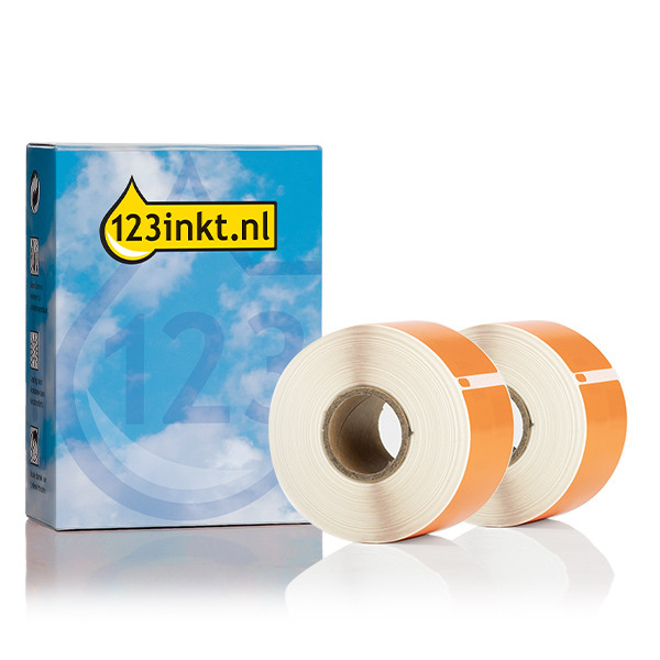Dymo S0722400 / 99012 brede oranje adresetiketten 2 rollen (123inkt huismerk) 089271 - 1