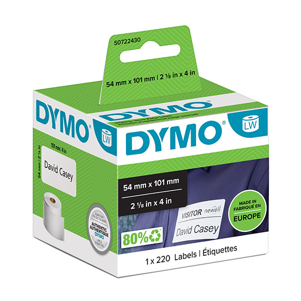 Dymo S0722430 / 99014 verzend- en naambadge etiketten (origineel) S0722430 088508 - 1