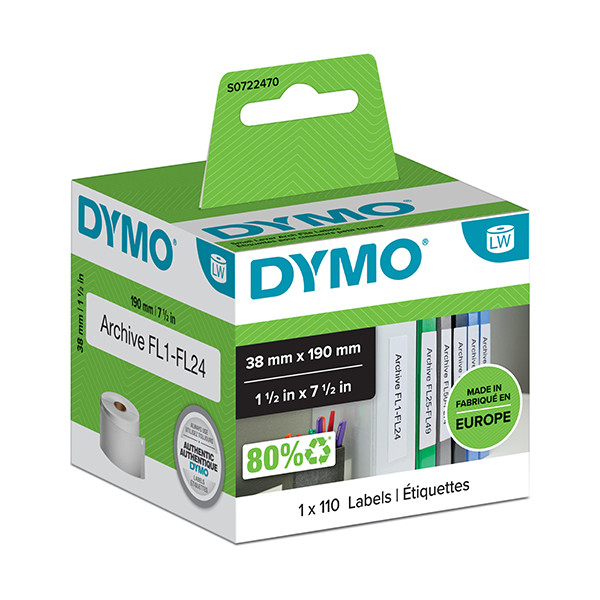 Dymo S0722470 / 99018 smalle ordneretiketten (origineel) S0722470 088540 - 1