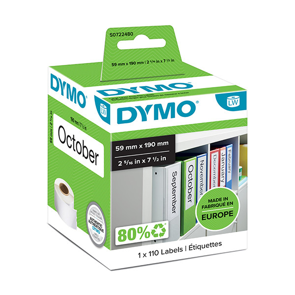 Dymo S0722480 / 99019 brede ordneretiketten (origineel) S0722480 088514 - 1