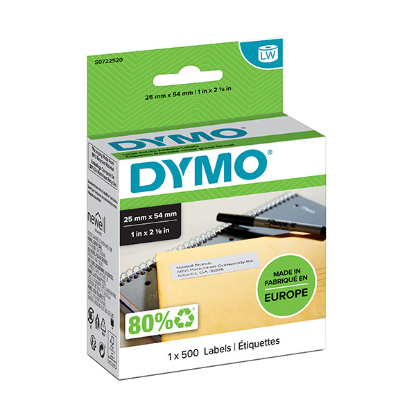 Dymo S0722520 / 11352 grote etiketten voor retouradres (origineel) S0722520 905729 - 1