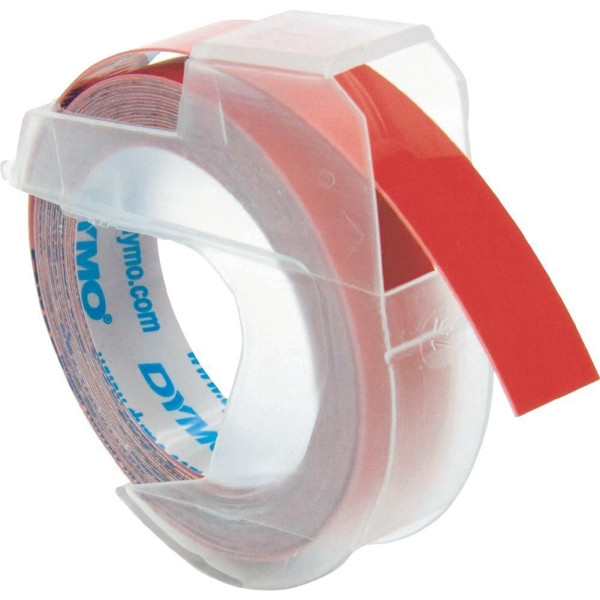 Dymo S0898150 / 520102 reliëftape wit op rood (origineel) S0898150 088444 - 1